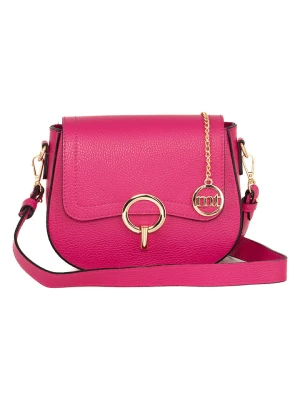 Mia Tomazzi Skórzana torebka "Carracci" w kolorze różowym - 23 x 18 x 7,5 cm rozmiar: onesize