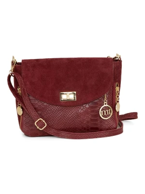 Mia Tomazzi Skórzana torebka "Dergano" w kolorze bordowym - 26 x 21 x 10 cm rozmiar: onesize
