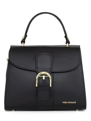 Mia Tomazzi Skórzana torebka "Domaso" w kolorze czarnym - 26 x 21 x 12 cm rozmiar: onesize