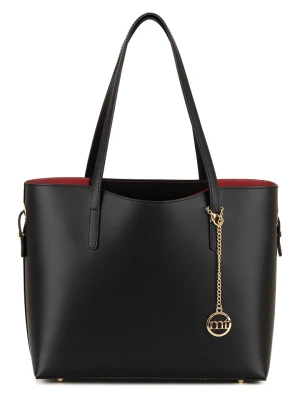Mia Tomazzi Skórzana torebka "Gracchi" w kolorze czarnym - 35 x 30 x 15 cm rozmiar: onesize