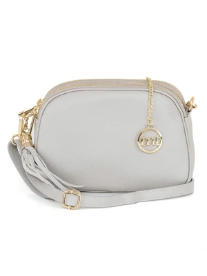 Mia Tomazzi Skórzana torebka "Gradisca" w kolorze jasnoszarym - 22,5 x 16 x 7 cm rozmiar: onesize