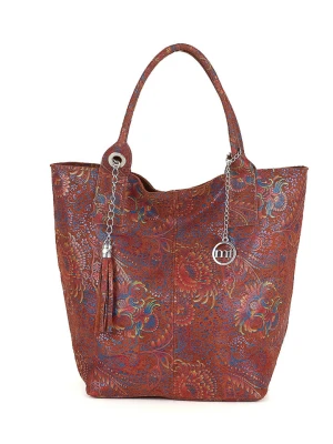 Mia Tomazzi Skórzana torebka "Liberazione" w kolorze czerwonym - 30 x 35 x 18 cm rozmiar: onesize