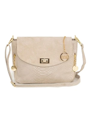 Mia Tomazzi Skórzana torebka "Marostica" w kolorze beżowym - 26 x 21 x 10 cm rozmiar: onesize