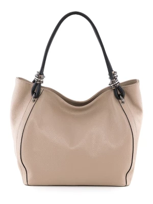 Mia Tomazzi Skórzana torebka "Merula" w kolorze taupe - 32 x 28 x 14 cm rozmiar: onesize