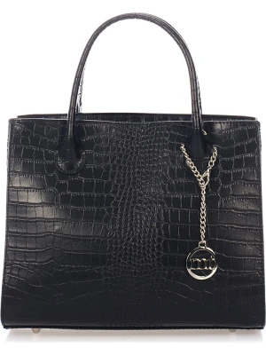 Mia Tomazzi Skórzana torebka "Nago" w kolorze czarnym - 30 x 27 x 13 cm rozmiar: onesize