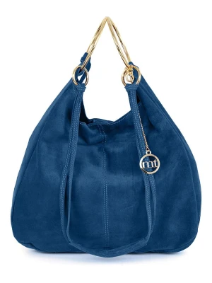 Mia Tomazzi Skórzana torebka "Tarabella" w kolorze niebieskim - 34 x 30 x 11 cm rozmiar: onesize