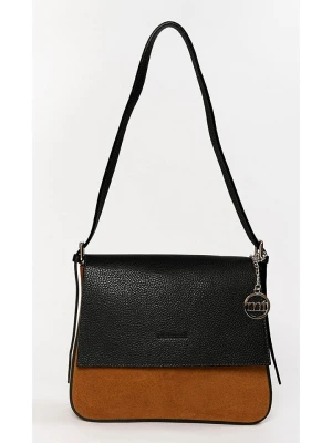Mia Tomazzi Skórzana torebka "Viminale" w kolorze czarno-jasnobrązowym - 30 x 24 x 8 cm rozmiar: onesize