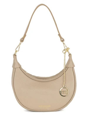 Mia Tomazzi Skórzana torebka w kolorze beżowym - 25 x 14 x 8 cm rozmiar: onesize
