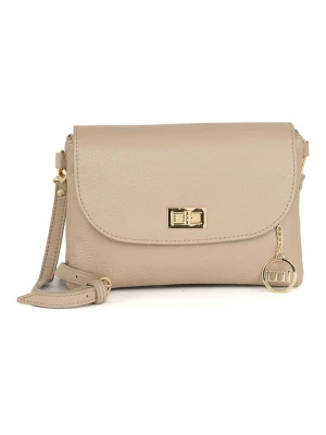 Mia Tomazzi Skórzana torebka w kolorze beżowym - 25 x 19 x 2 cm rozmiar: onesize