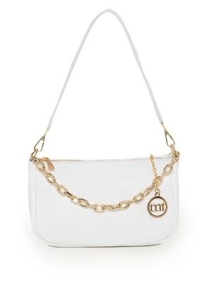 Mia Tomazzi Skórzana torebka w kolorze białym - 29 x 17 x 6 cm rozmiar: onesize