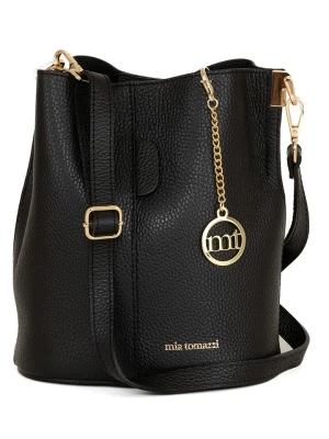Mia Tomazzi Skórzana torebka w kolorze czarnym - 20 x 23 x 14 cm rozmiar: onesize