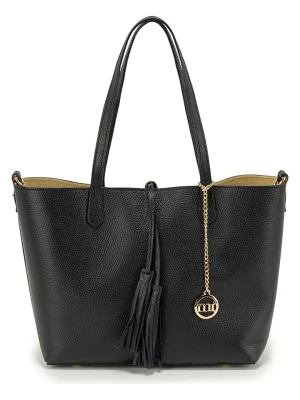 Mia Tomazzi Skórzana torebka w kolorze czarnym - 45 x 30 x 12 cm rozmiar: onesize