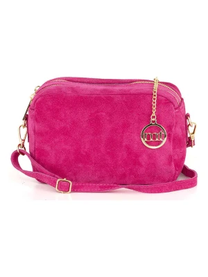 Mia Tomazzi Skórzana torebka w kolorze fuksji - 23 x 16 x 11 cm rozmiar: onesize
