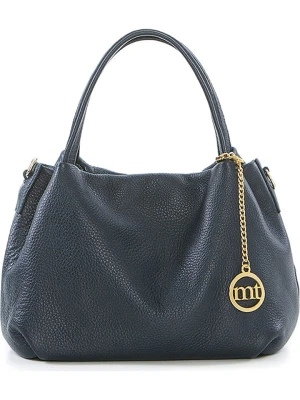 Mia Tomazzi Skórzana torebka w kolorze granatowym - 28 x 20 x 12 cm rozmiar: onesize