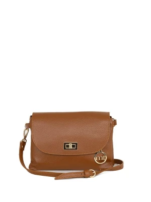 Mia Tomazzi Skórzana torebka w kolorze jasnobrązowym - 25 x 19 x 2 cm rozmiar: onesize