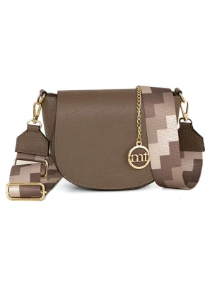 Mia Tomazzi Skórzana torebka w kolorze szarobrązowym - 19 x 17 x 6, 5 cm rozmiar: onesize