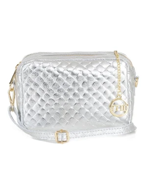 Mia Tomazzi Skórzana torebka "Zavatti" w kolorze srebrnym - 23 x 16 x 11 cm rozmiar: onesize