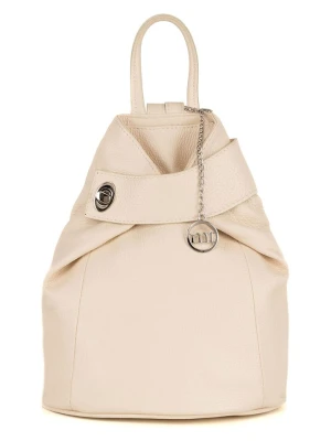 Mia Tomazzi Skórzany plecak w kolorze beżowym - 28 x 35 x 13 cm rozmiar: onesize