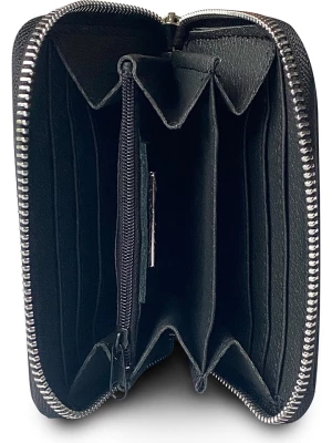 Mia Tomazzi Skórzany portfel "Porta Mini" w kolorze czarnym - 10,5 x 15 x 2,5 cm rozmiar: onesize