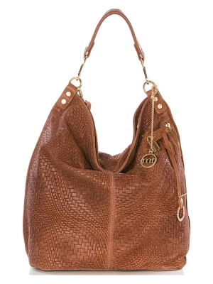 Mia Tomazzi Skórzany shopper bag "Niguarda" w kolorze brązowym - 42 x 38 x 17 cm rozmiar: onesize