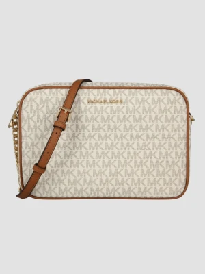 MICHAEL KORS Biała listonoszka z monogramem