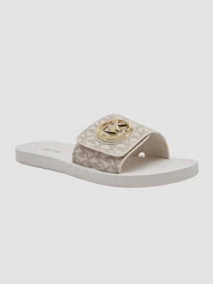Zdjęcie produktu MICHAEL KORS Białe klapki damskie MK Charm, Rozmiar 39
