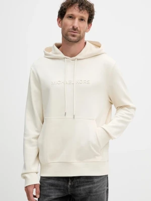 Michael Kors bluza męska kolor beżowy z kapturem z aplikacją CR552G25MF