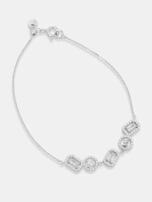 Michael Kors bransoletka damska srebrna z cyrkonią