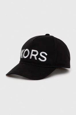 Michael Kors czapka dziecięca kolor czarny z aplikacją
