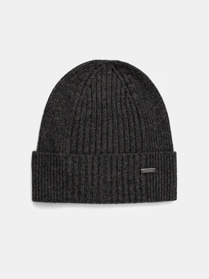 Michael Kors czapka z domieszką wełny kolor szary MKMC538418