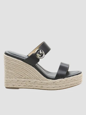 MICHAEL KORS Czarne sandały Lucinda Wedge, Rozmiar 38,5