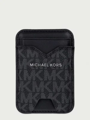 Michael Kors etui na karty męskie z imitacji skóry HUDSON czarny