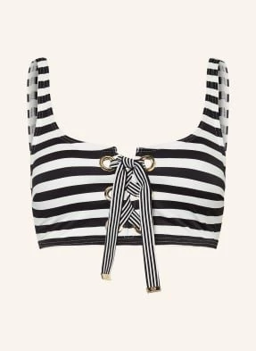 Michael Kors Góra Od Bikini Bustier Mixed Striped schwarz