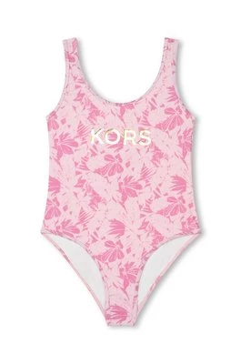 Michael Kors jednoczęściowy strój kąpielowy dziecięcy kolor różowy