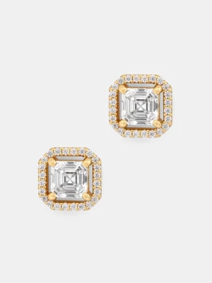 Michael Kors kolczyki damskie ze srebra pozłacanego z cyrkonią