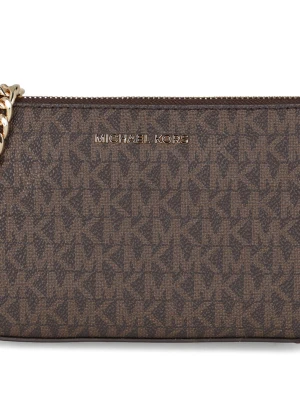 Michael Kors Kopertówka jet set brązowy