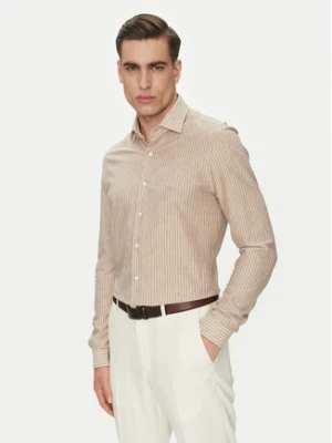 Michael Kors Koszula MK0DS01538 Beżowy Slim Fit