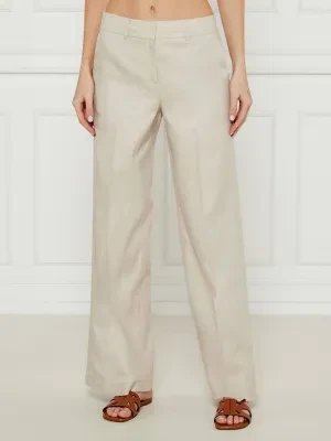 Michael Kors Lniane spodnie | flare fit
