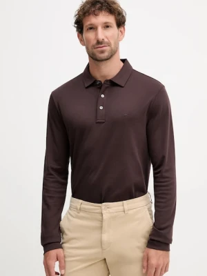 Michael Kors longsleeve bawełniany kolor brązowy gładki