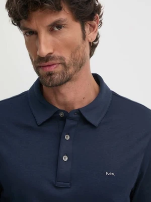 Michael Kors longsleeve bawełniany kolor granatowy gładki