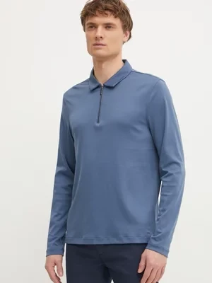 Michael Kors longsleeve kolor niebieski gładki CR552FSC93