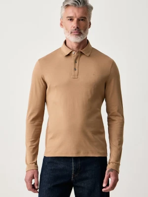 Michael Kors longsleeve męski bawełniany brązowy