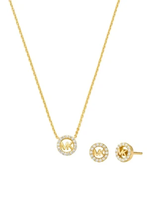 Michael Kors naszyjnik i kolczyki pozłacane