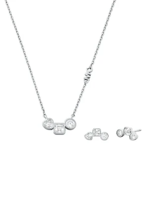 Michael Kors naszyjnik i kolczyki srebrne