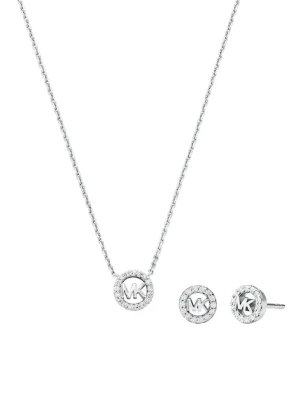 Michael Kors naszyjnik i kolczyki srebrne