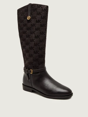 Michael Kors Oficerki Beverly | zamsz | z dodatkiem skóry brązowy