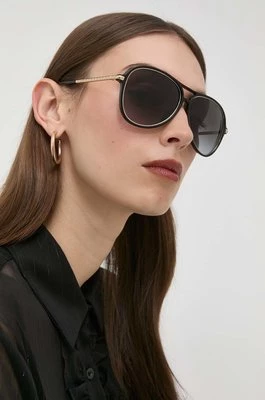 Michael Kors okulary przeciwsłoneczne BRECKENRIDGE damskie kolor czarny 0MK2176U
