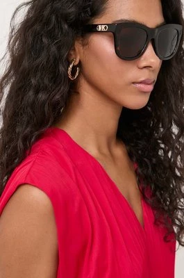 Michael Kors okulary przeciwsłoneczne EMPIRE SQUARE 4 damskie kolor brązowy 0MK2193U