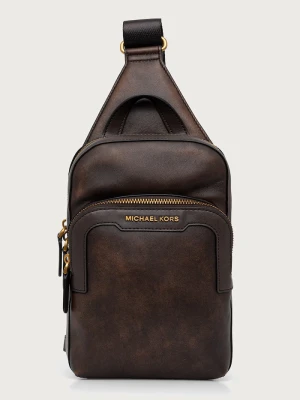 Michael Kors plecak męski skórzany HUDSON brązowy