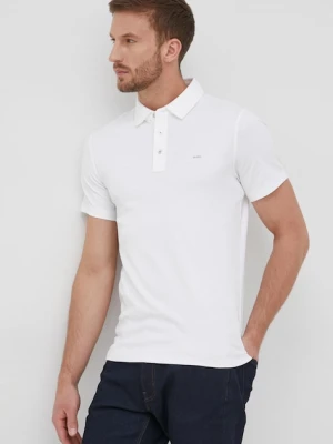Michael Kors polo bawełniane CB95FGVC93 kolor biały gładki